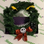 Disney Nightmare Before Christmas Wreath Light Up Eyes Jack Skellington Face Bow. Fixed Price $39.99.