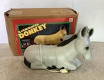 Vintage General Foam Illuminated Donkey Blow Mold 18" Nativity Tested W/ Box. Fixed Price $115.00.