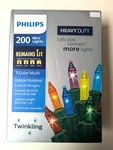 Philips 200 Mini Lights Heavy Duty Multi-color Twinkling. Fixed Price $30.00.