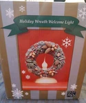 Holiday Wreath Welcome By Alsy Lighting, Pinecones, Acorns, Ribbon 8"X5.5. Fixed Price $24.00.