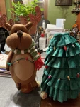 Nicholas Square Christmas Wine Bottle Cover Tree. Fixed Price $30.00.