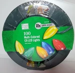 Home Accents Holiday Led Smooth C9 Multi-spool Super Bright 100-LIGHTS 65FT Long. Fixed Price $49.99.
