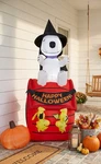 Gemmy Airblown Snoopy Halloween House W/leds Scene Peanuts, 6 Ft Tall, Multi. Fixed Price $90.99.