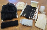 White And Black Fringe Beads Silver Vintage Lace Trim Lot Notions. Fixed Price $54.50.