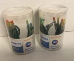 Phillips Led Microlights Lot Of 2 Battery Operated Twinkling Multi 18 Christmas. Fixed Price $19.99.