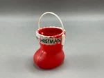 Christmas Vintage Amscan Plastic Santa Boot Candy Holder Ornament .. Fixed Price $8.00.