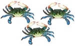 Charlotte International 6 Inch Maryland Blue Crab Set Of 3 Beach Tiki. Fixed Price $43.66.