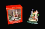 Vintage 1994 Potpourri Cast Iron Hand Painted Stocking Hanger Santa W/train. Fixed Price $29.95.