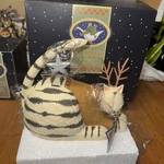 Williraye Studio WW2565 Readymade Reindeer Christmas Cat Figurine. Fixed Price $40.00.