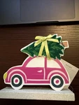 Wondershop By Target Christmas Decor, Pink Car Hauling Tree Top New. Fixed Price $12.00.