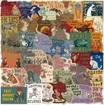 Medieval Abstract Art Stickers Pack, 50PCS Transparent Pet Funny Aesthe. Fixed Price $9.64.