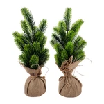 Northlight Pine Artificial Christmas Trees With Burlap Base, Height 13" Set Of 2. Fixed Price $29.00.