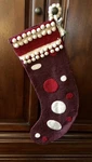 Arcadia Home Heritage Collection 100% Hand Felted Wool Christmas Stocking Nwt. Fixed Price $19.99.