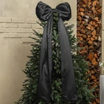 20X47 Inch Christmas Extra Large Satin Bows Tree Topper Black Wreath Decor. Fixed Price $44.40.