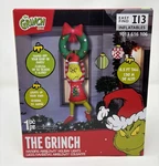 New 6.5' The Grinch Airblown Inflatable Hanging From Christmas Wreath Dr. Seuss. Fixed Price $69.99.