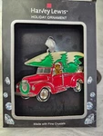 Harvey Lewis Dog Red Pickup Truck Christmas Ornament With Fine Crystals. Fixed Price $11.00.
