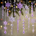 18PCS Crystal Ornaments-christmas Tree Decor-hanging Acrylic Snowflake. Fixed Price $34.97.
