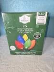 Holiday Time - 25 C9 Multicolor Led Ultra Bright Lights Green Wire Tested. Fixed Price $15.59.