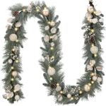 Valery Madelyn 9 Ft Prelit Christmas Garland With Lights For Mantle, Lighted .... Fixed Price $55.20.