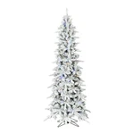 Fraser Hill Farm 9FT. Slim Mountain Pine Flocked Artificial Christmas Tree Wi.... Fixed Price $129.87.