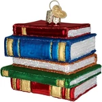 Old World Christmas Glass Blown Ornament, Stack Of Books (with Owc Gift Box). Fixed Price $37.89.