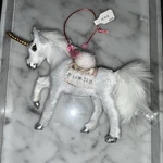 Frosted Kingdom Mystical Plush White Glitter Unicorn Horse Furry Flocked. Fixed Price $12.59.