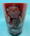 Nos Vintage Santa Waste Basket Allure Christmas 4PC Bath Red Plastic Soap Dish. Fixed Price $55.00.