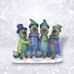 7" Peacock Carolers Christmas Decor *ships Within 10 Days* New 2025. Fixed Price $70.00.