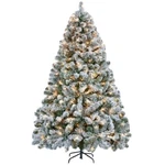 Yaheetech 6FT Frosted Artificial Christmas Tree, Green. Fixed Price $189.99.