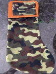 Christmas Stocking Camo With Orange Fleece Pocket By Dan Dee 17 Nwot. Fixed Price $8.00.