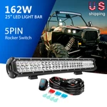 Nilight Led Bar 25INCH 162W Spot Flood Combo Lights With Wiring Kit Switch. Fixed Price $56.99.