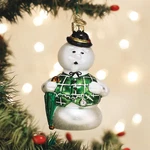 Old World Christmas Sam The Snowman Glass Ornament. Fixed Price $28.49.