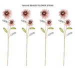 Mackenzie Mauve Beaded Flower Stems Childs Set Of 4 New. Fixed Price $79.00.