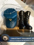 Navy Cap & Boots Christmas Ornament Set Kurt Adler Department Of The. Fixed Price $9.99.
