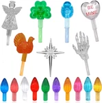 110PCS In Colors Ceramic Christmas Tree Replacement Lights - Plastic Bulbs Pe. Fixed Price $21.60.