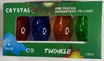 4 Pack Crystal C9 Multi Twinkle Light Bulb Blinking Flasher 7W Christmas New. Fixed Price $16.97.