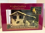 New Three Kings Gifts Christmas Lighted Stable Manger Real Life Nativity Set. Fixed Price $99.00.