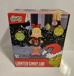 Cindy Lou Who Grinch Christmas Airblown Inflatable Led Lights Holding Wreath 4FT. Fixed Price $39.99.