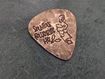 Copper Christmas Guitar Pick With Santas Favorite Ho. Fixed Price $28.00.