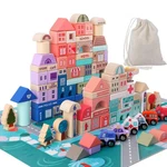 City Construction Wooden Blocks Set - Educational Toys For Toddlers 3+. Fixed Price $48.25.