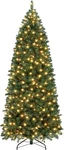 Yaheetech 6FT Pre-lit Artificial Christmas Tree Hinged Spruce Pencil Corner. Fixed Price $156.99.