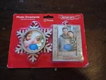 Instant Gifts Christmas Photo Ornaments, Wooden Snowflake & Square Set. Fixed Price $11.24.