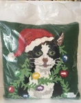 Peking Handcraft Holiday Cat Wrap Around Ornament 16" X Hook Pillow Sealed. Fixed Price $61.99.