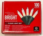 New Walgreens Christmas Lights 20 Ft String 100 Ct Clear Indoor Outdoor Style. Fixed Price $14.95.