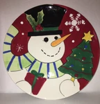 2011 Christmas Fitz And Floyd Merry & Bright Canape Snowman Plate. Fixed Price $10.89.