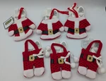 Set Of 6 Santa Claus Suit Silverware Holders Pocket Dinner Pants Coat Christmas. Fixed Price $13.00.