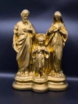 Vintage Golden Holy Family Statue 10" Jesus Mary Joseph Heavy 3LB Figurine. Fixed Price $161.50.