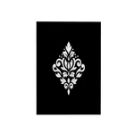 3DROSE Towel, Single Scroll Damask White On Black. Fixed Price $11.49.