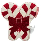 Martha Stewart Christmas Candy Cane Velour Red Bow Throw Pillow. Fixed Price $44.00.
