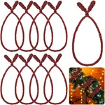 8 Pcs Burgundy Christmas Garland 20" Velvet Twist Stair Rail Decor. Fixed Price $14.94.
